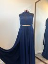 Vestido largo Multiforma (con peto) y tiras anchas azul marino L-XL