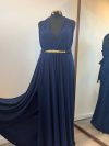 Vestido largo Multiforma (con peto) y tiras anchas azul marino L-XL