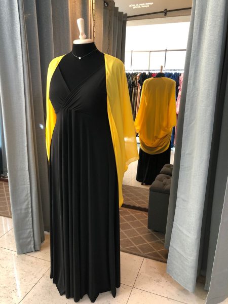 kimono de gasa color amarillo