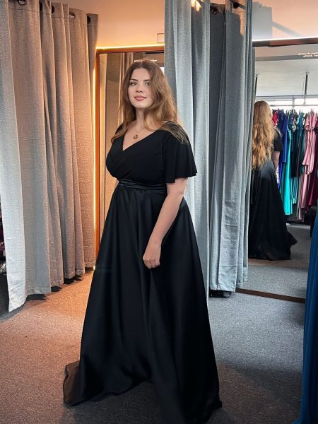 Vestido Verónica falda larga con mangas Talla XL