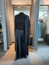 Vestido Jennifer color Negro Piel de Ángel con tiras de gasa multiformas falda Larga "Apegada" Talla : "L-XL"