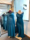 Vestido Eva color Petróleo Piel de Ángel falda Larga "Apegada"