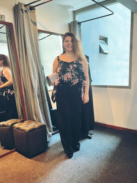 Top asimétrico estampado escote hermoso "XL"