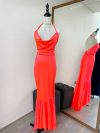 Vestido Vega (Exclusivo para arriendo) sirena (apegado) Fluor falda larga con cola "XS-S"
