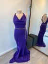 Vestido Vega sirena (apegado) Morado Obispo falda larga talla "M"