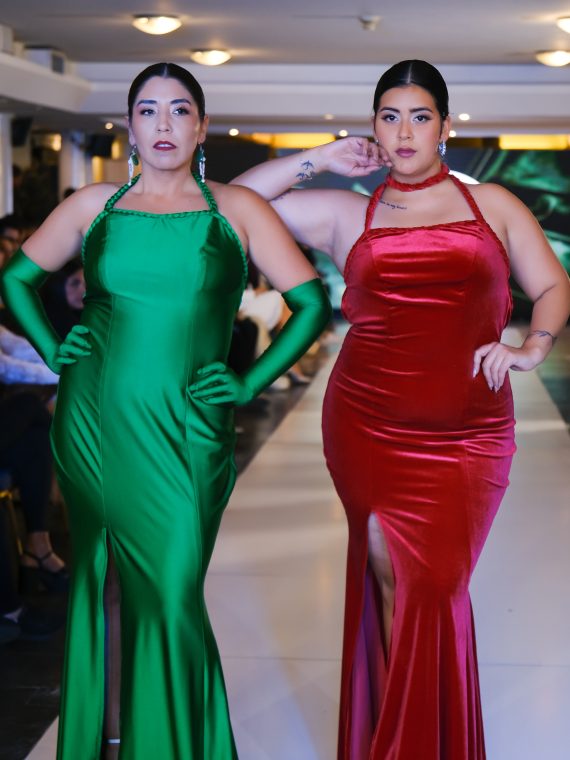 Vestido Luna color verde dupont falda Larga "Sirena" Talla : "L-XL"