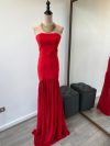 Vestido Flor (apegado) color rojo falda Sirena "S-M"