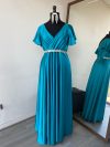 Vestido Lidia Largo con mangas tela satinada desde la talla "L-XL"