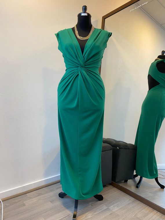 Vestido Virginia color verde botella "Apegada" Talla : "L"
