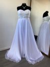 Vestido de novia talla "L-XL" Leslie sin mangas strapless (corsé) y falda larga de gasa