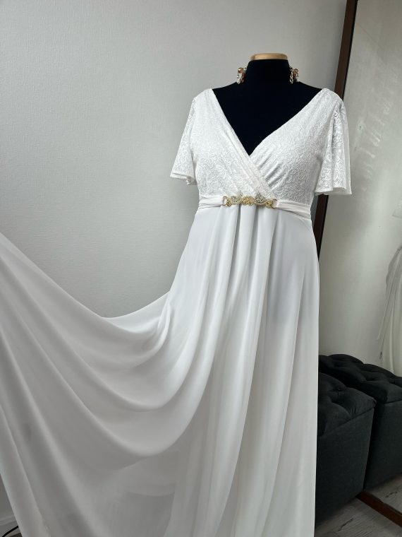 Vestido Emma sin mangas y falda larga talla "L-XL" escote en "V" en la espalda