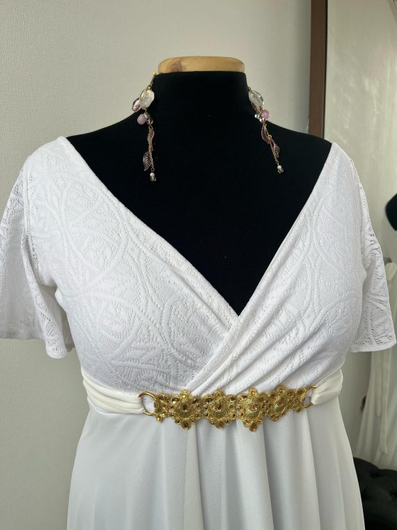 Vestido Emma sin mangas y falda larga talla "L-XL" escote en "V" en la espalda