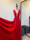 Vestido Margarita, Rojo con Falda de gasa S-M